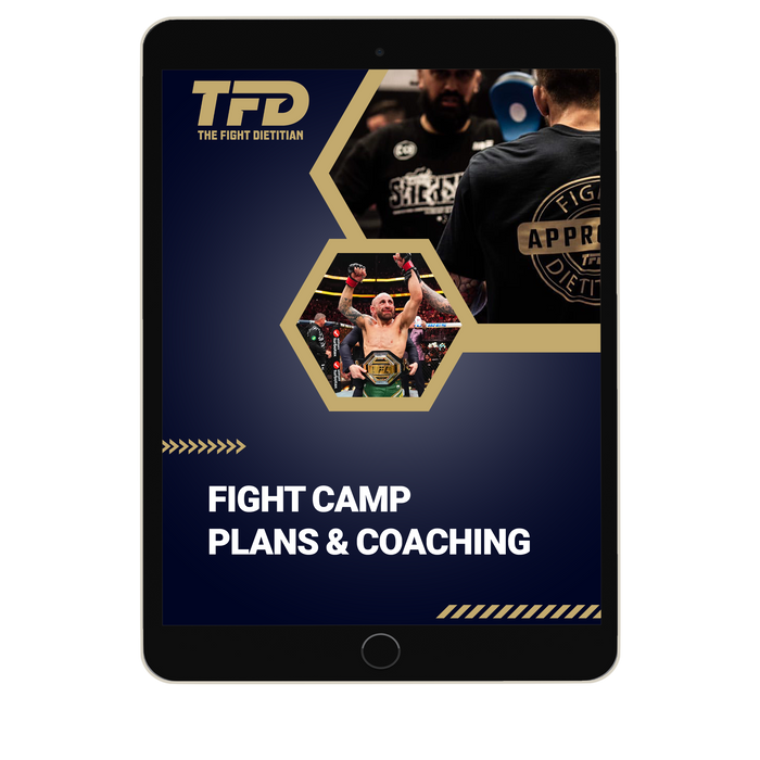 Individualised Fight Camp Meal Plan